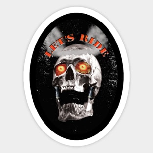 Blown Top Skull Ride Sticker